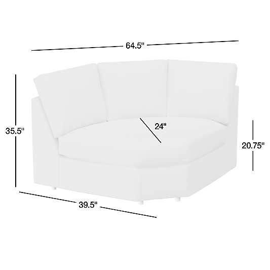Barrett II Wedge Chair  Sectional Piece