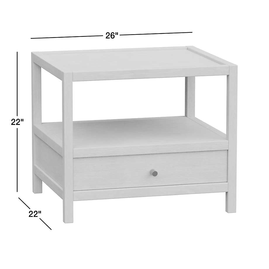 View Keane Large Weathered Natural Wood Storage End Table, Set of 2 - image 2 of 9
