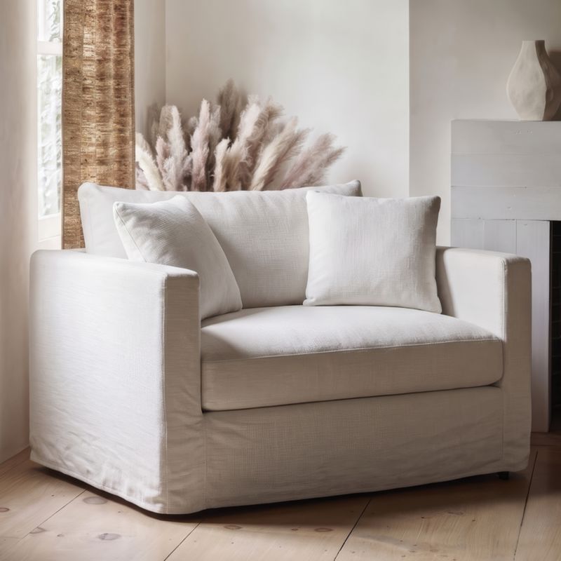 Willow II 54" Slipcovered Chair and a Half - image 7 of 8