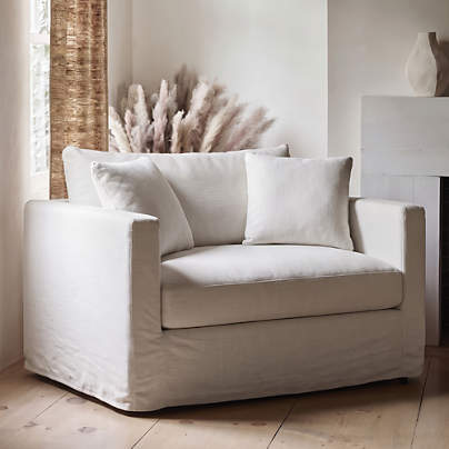 Willow II 54" Slipcovered Chair and a Half