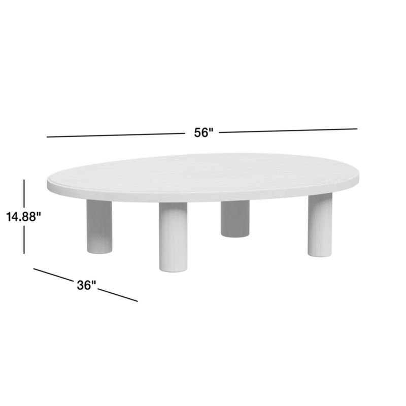 View La Sal Natural Oak Wood 56" Asymmetrical Coffee Table - image 3 of 10