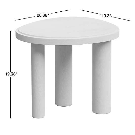 La Sal Tall Natural Oak Wood Asymmetric End Table