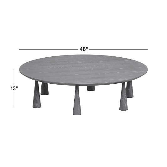 Repaso Ebonized Ash Wood 48" Round Coffee Table