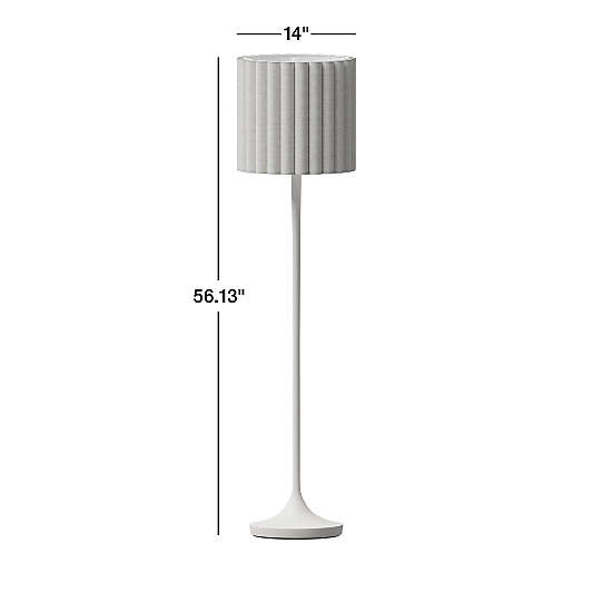 Emme Pleated Linen Kids Floor Lamp