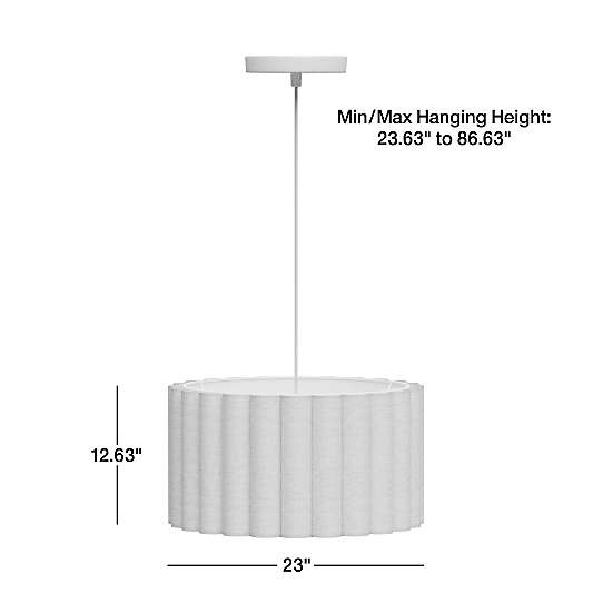 Emme Pleated Linen 23" Kids Pendant Ceiling Light