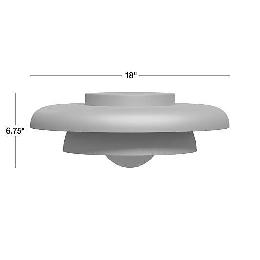 Nello White and Cream Metal Saucer 18" Kids Flush Mount Ceiling Light