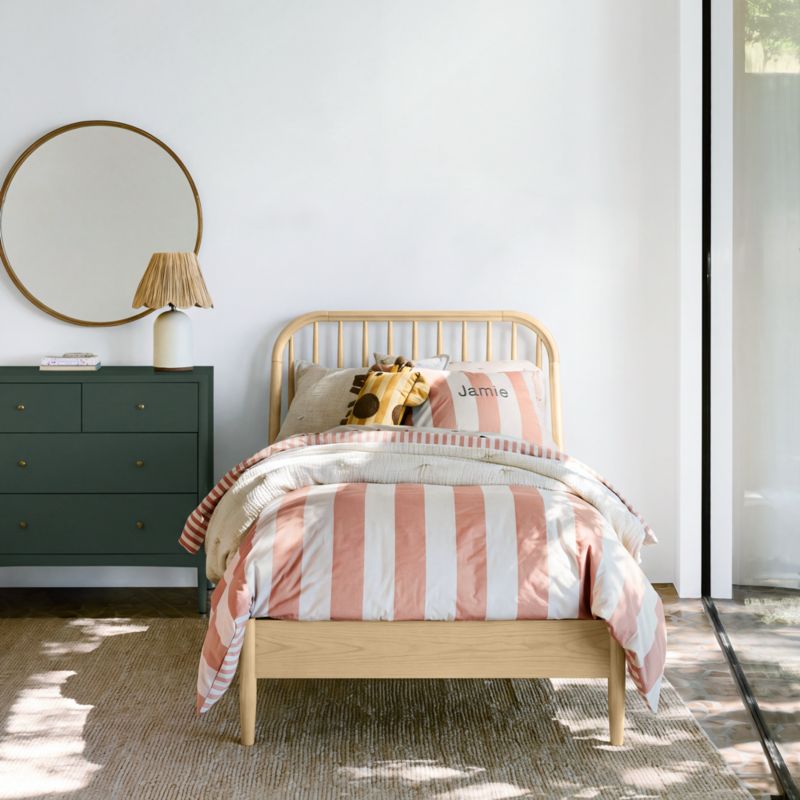 Bodie Spindle Natural Oak Wood Kids Full Bed - image 7 of 17