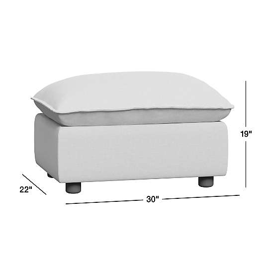 Harbour Natural Flange Nursery Storage Ottoman