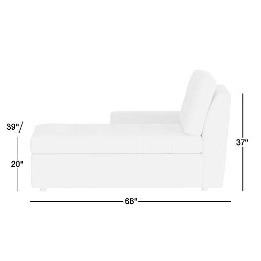 Sombra Left-Arm Storage Chaise Lounge Sectional Piece