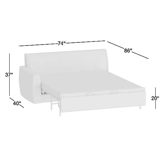 Sombra Left-Arm Queen Sleeper Sofa Sectional Piece