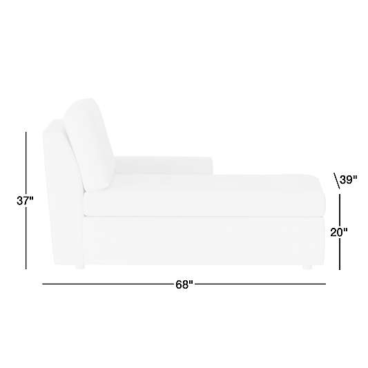 Sombra Right-Arm Storage Chaise Lounge Sectional Piece