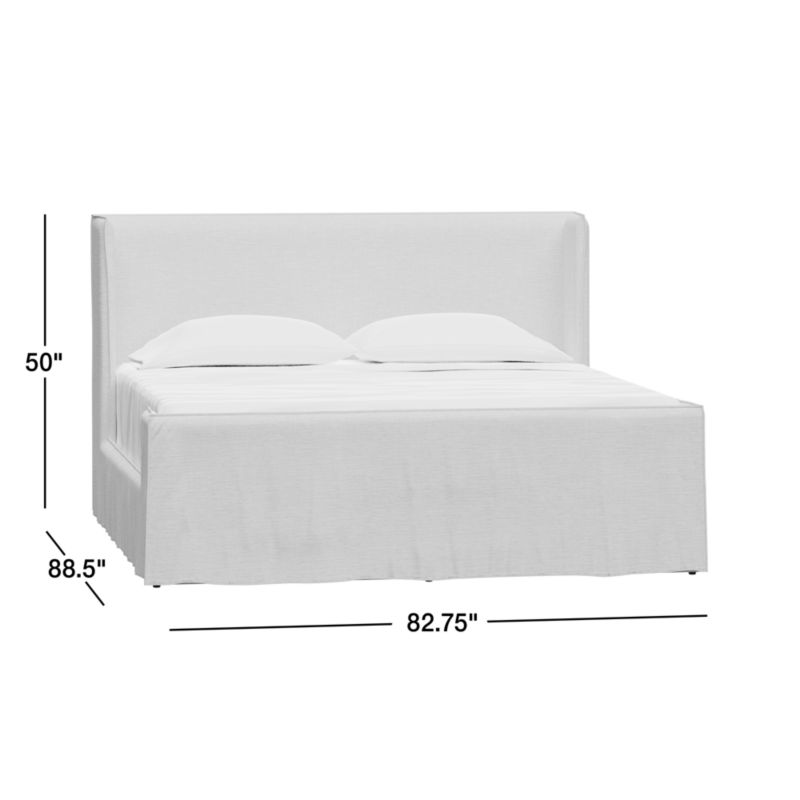 Positano Oatmeal Ivory Slipcovered King Bed