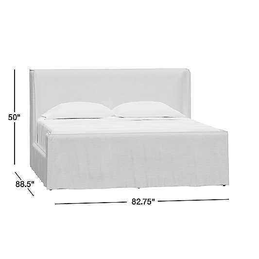 Positano Oatmeal Ivory Slipcovered King Bed