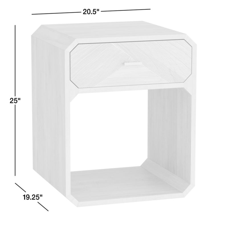 Rove 20.5" White Cedar Nightstand
