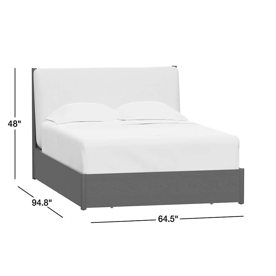 View Casa Black Oak Wood Storage Bed with Outlet - image 2 of 10