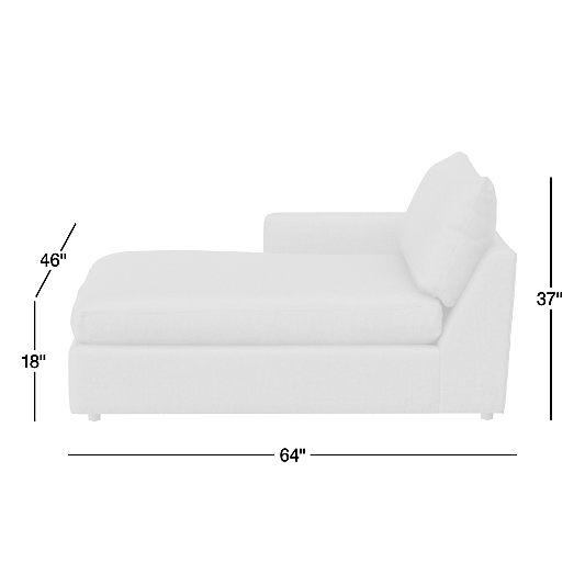 Lounge Left-Arm Chaise Lounge Sectional Piece