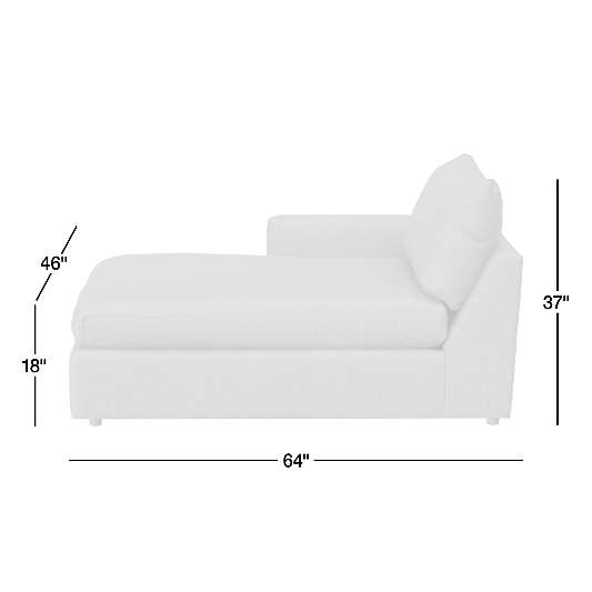 Lounge Leather Left-Arm Chaise Lounge Sectional Piece