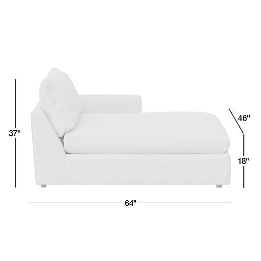 Lounge Leather Right-Arm Chaise Lounge Sectional Piece