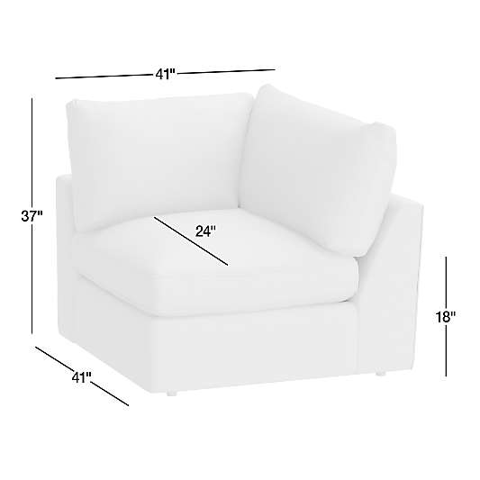Lounge Leather Corner Chair Sectional Piece