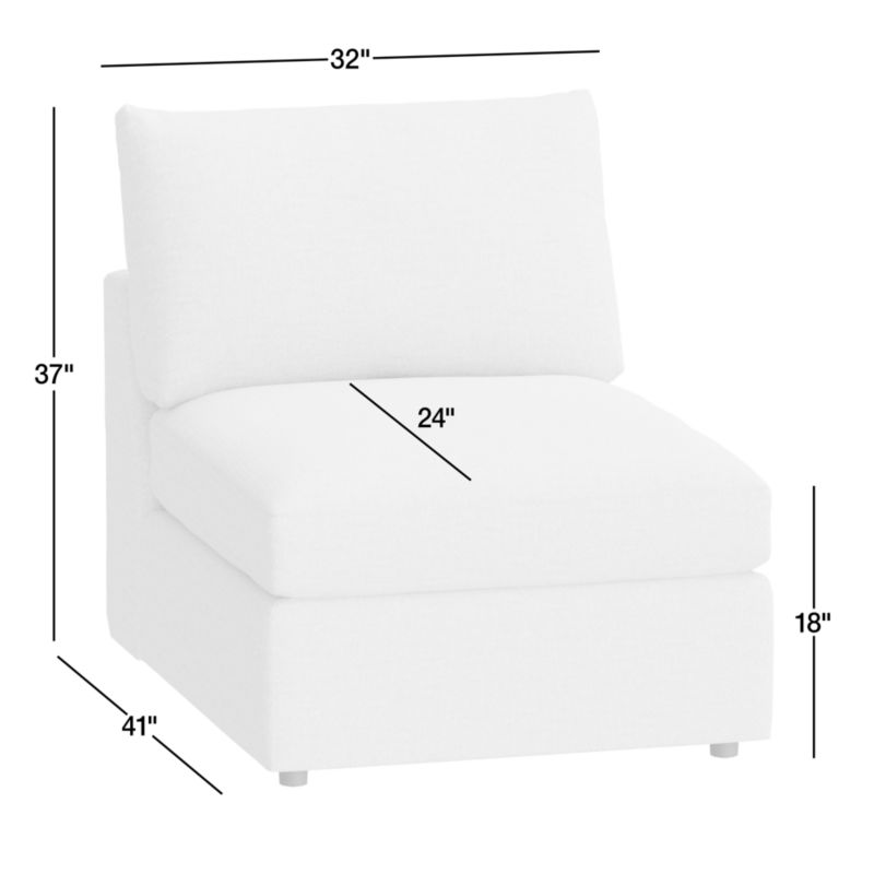 View Lounge Armless Chair 32" - image 3 of 5