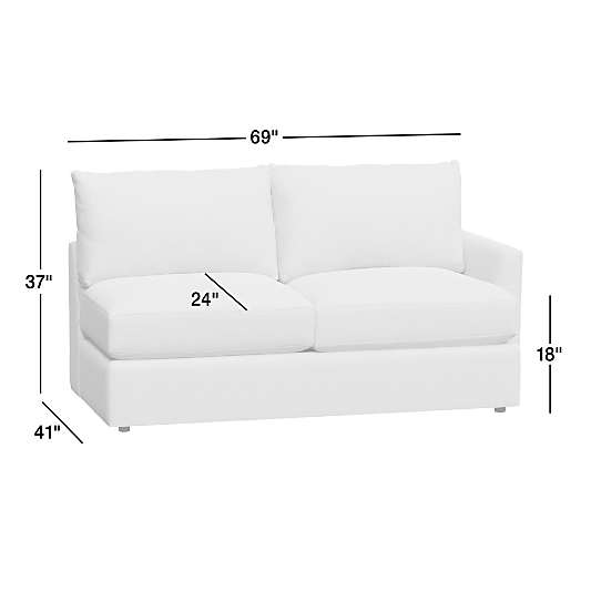 Lounge Leather Right-Arm Apartment Sofa