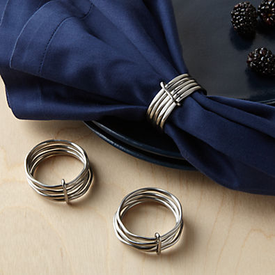 View 5-Ring Silver Napkin Ring details