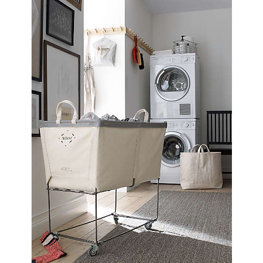 Steele ® Canvas 4-Bushel Divided Sorter Rolling Laundry Hamper