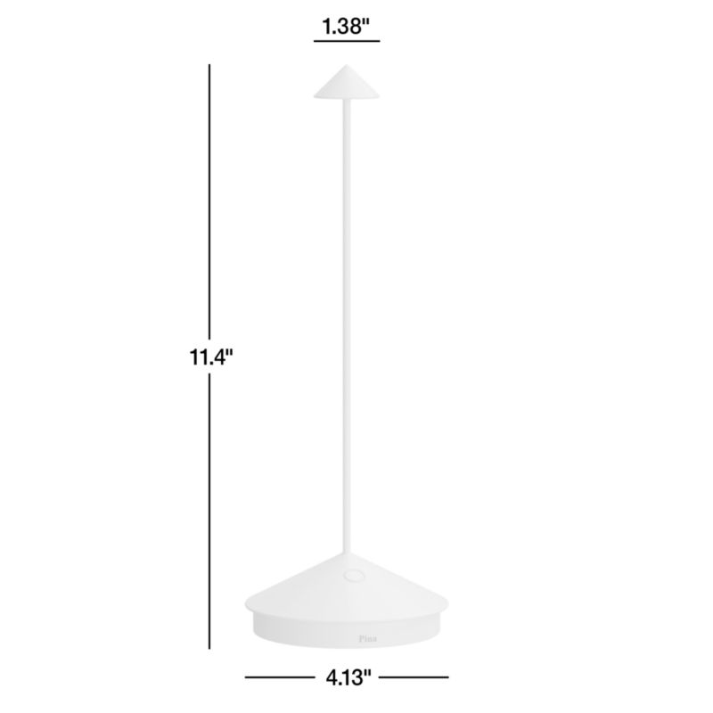 View Pina Pro White Metal Table Lamp by Zafferano America 11.4" - image 3 of 7