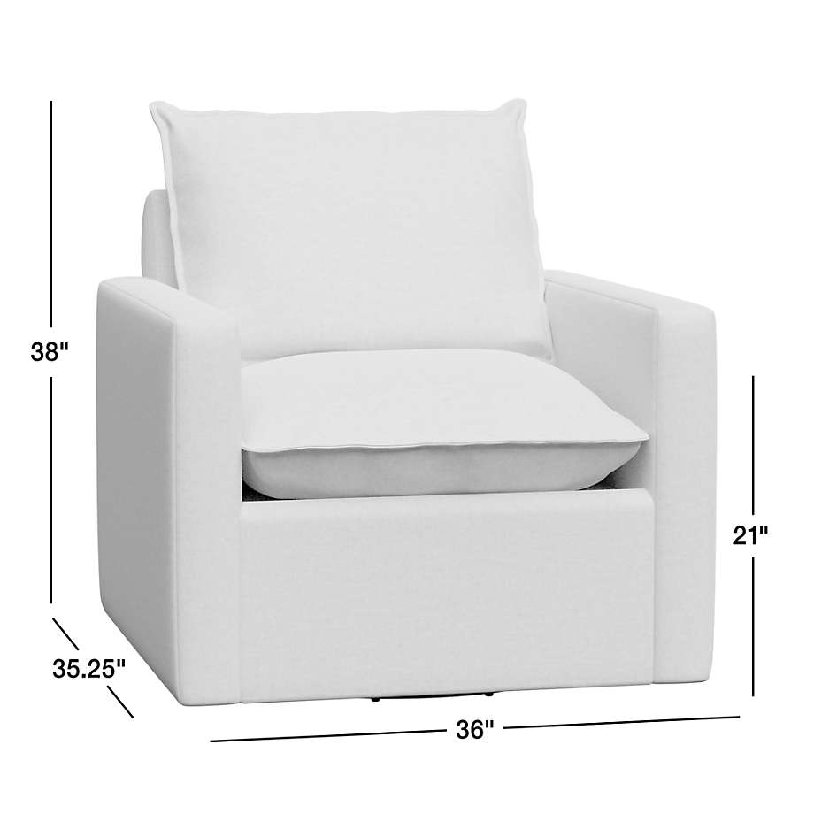 View Harbour Natural Flange Nursery Swivel Glider Chair - image 4 of 15