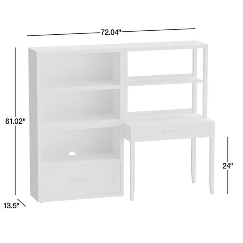 View Ever Simple Modular White Wood Kids Workspace Suite - image 3 of 10