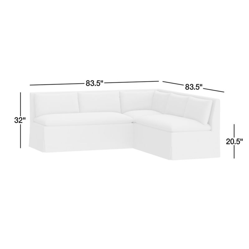 View Belmar Grey L-Shaped Double Loveseat Dining Banquette - image 3 of 7