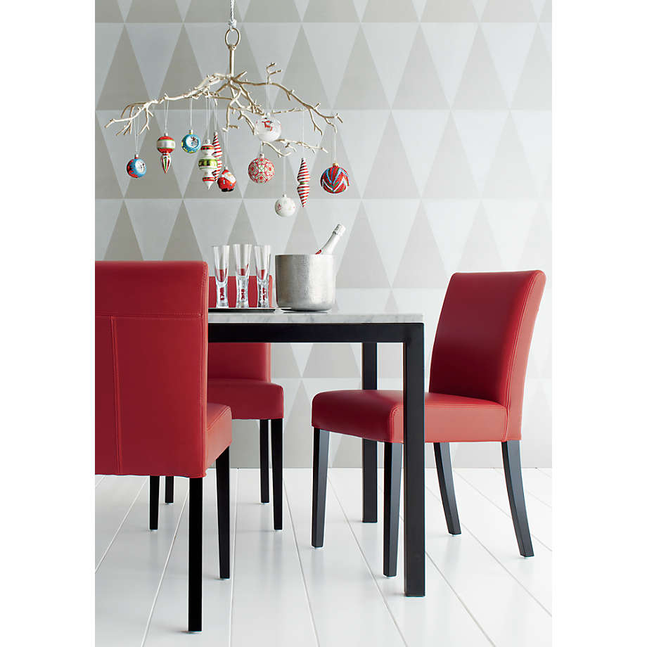 crate and barrel red chair