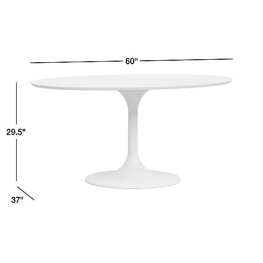 Nero 60" Natural Wood Oval Dining Table
