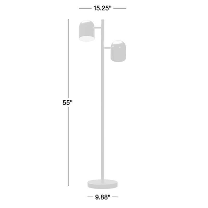 View Thorne Gold Metal Dual-Head Floor Lamp - image 3 of 7