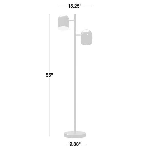 Thorne Green Metal Dual-Head Floor Lamp