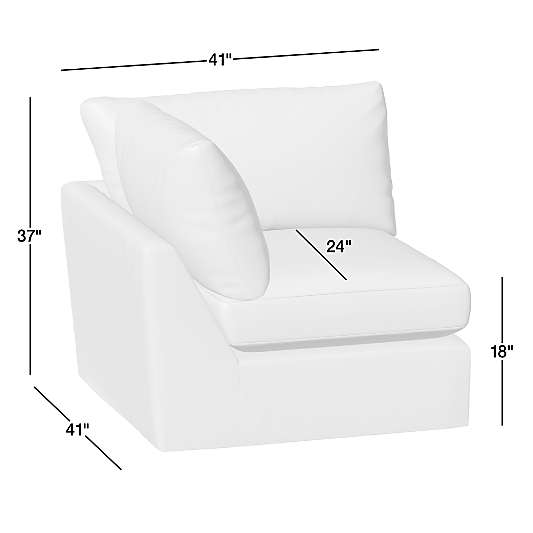 Lounge Corner Chair Slipcovered Sectional Piece