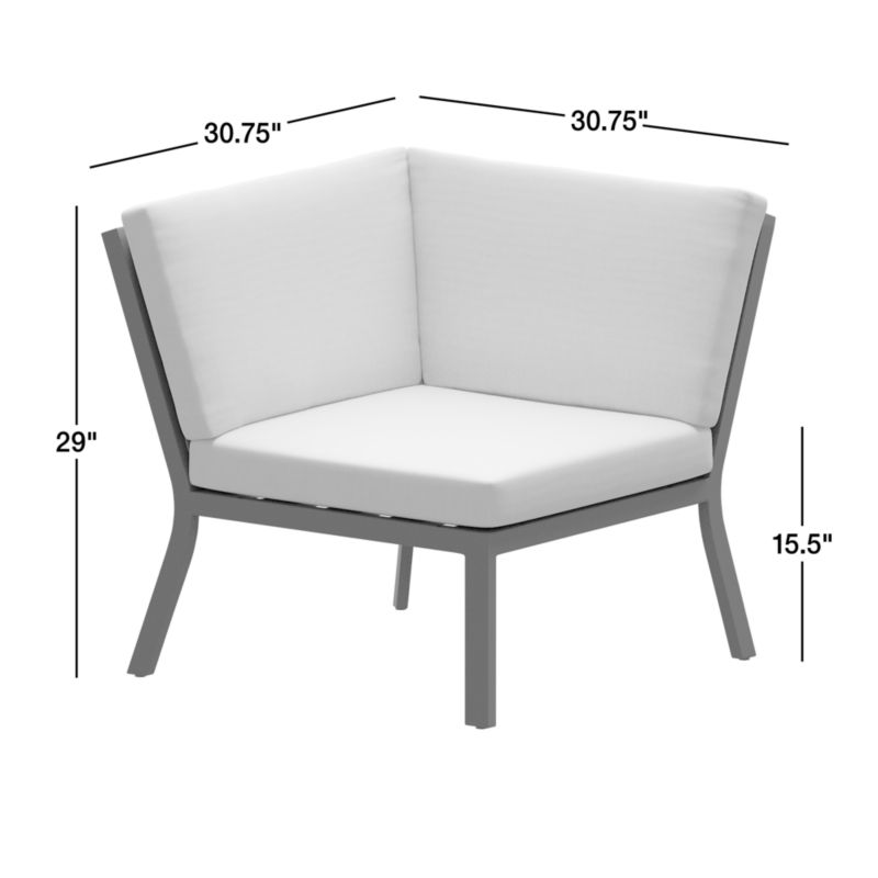 View Alfresco Outdoor Corner Chair with Silver Cushions - image 3 of 3