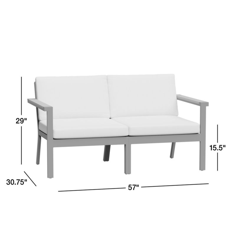 Alfresco Black Metal 2-Piece Outdoor Loveseat Frame