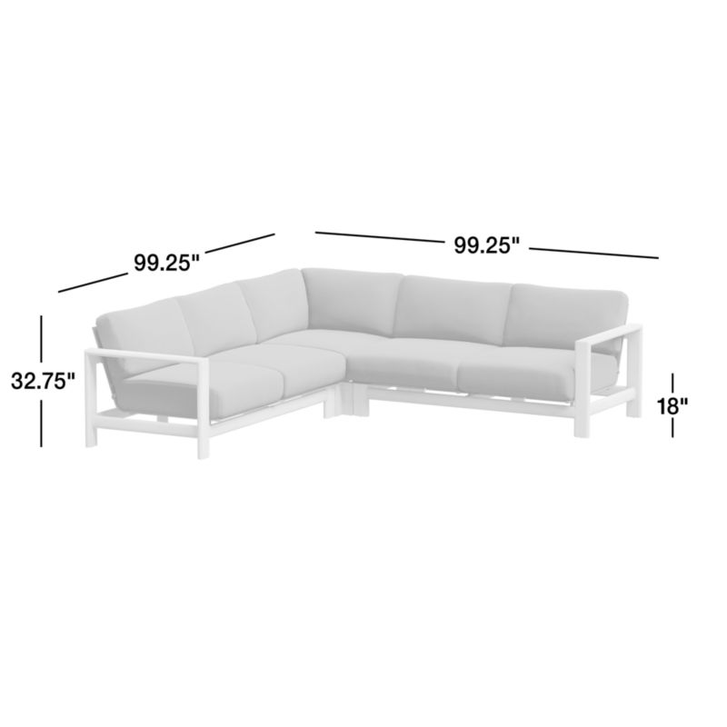 Anguilla Teak -Piece L-Shaped Outdoor Sectional Sofa with Black Cushions