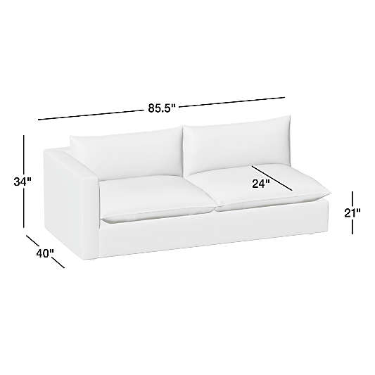 Lotus Deep Modular Left-Arm Sofa Sectional Piece