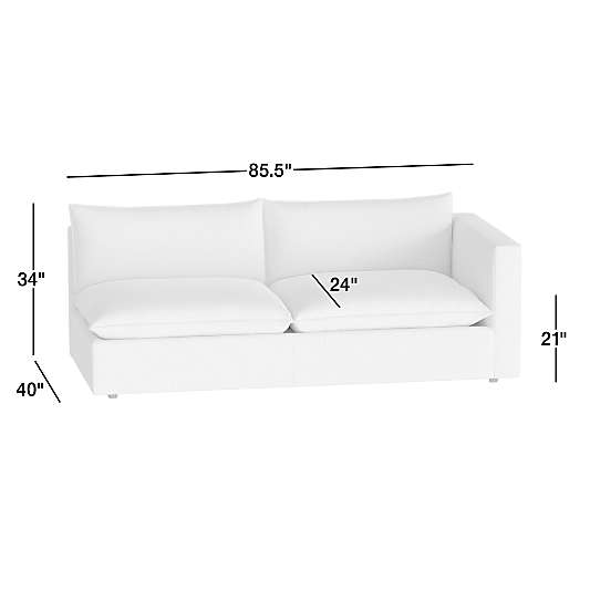 Lotus Deep Modular Right-Arm Sofa Sectional Piece