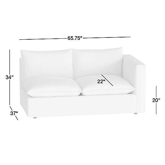Lotus Modular Right-Arm Sofa Sectional Piece