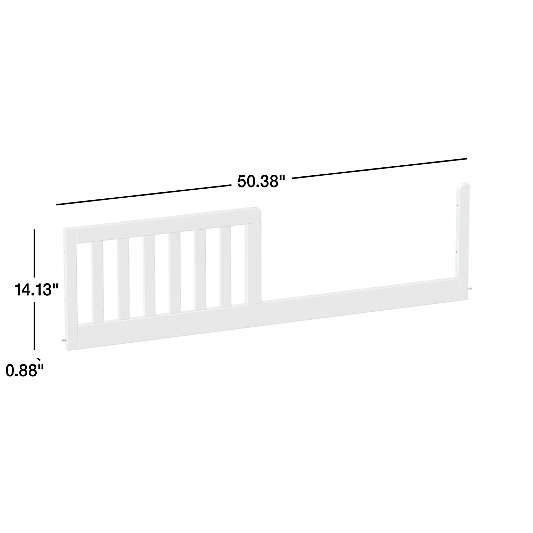 Ever Simple Flax Brown Wood Toddler Bed Rail