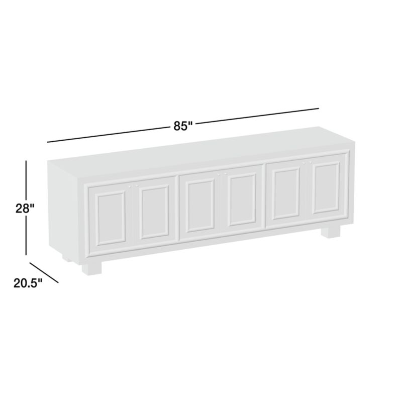 Cotswold 85" Natural Oak and Burl Storage Media Console