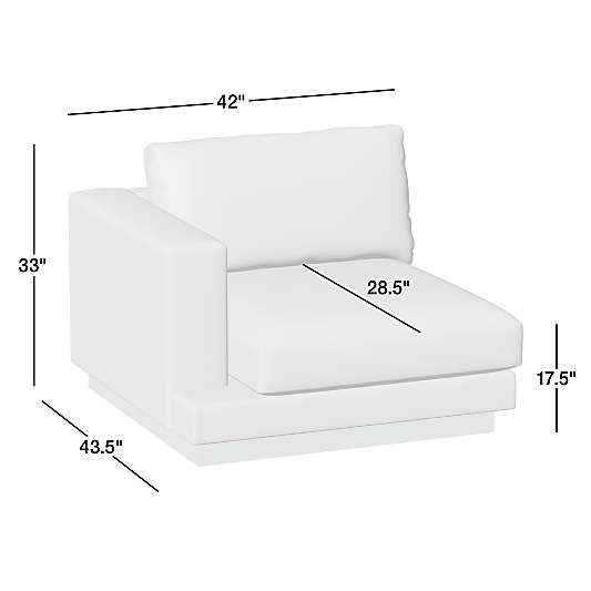 Tidal Left-Arm Chair Sectional Piece