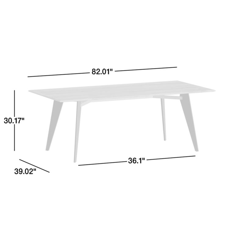 Verbier 82" Kombu Green Dining Table with Dark Walnut by Daniel Humm