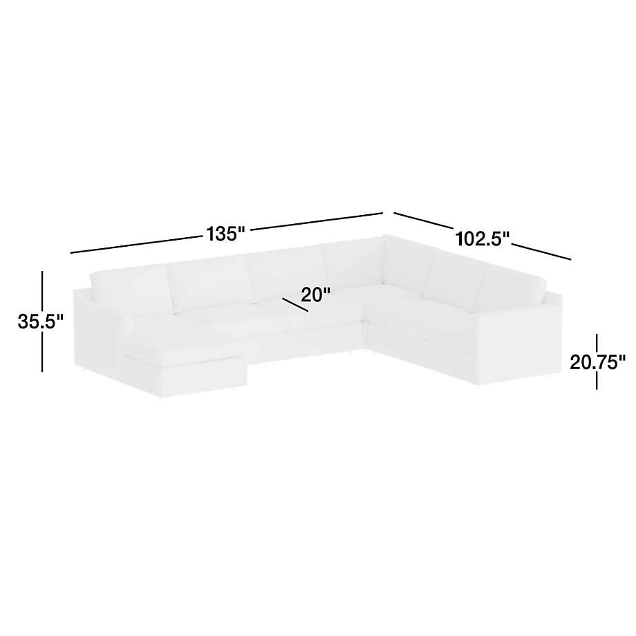 View Barrett II 4-Piece Left Arm Chaise Sectional - image 3 of 9