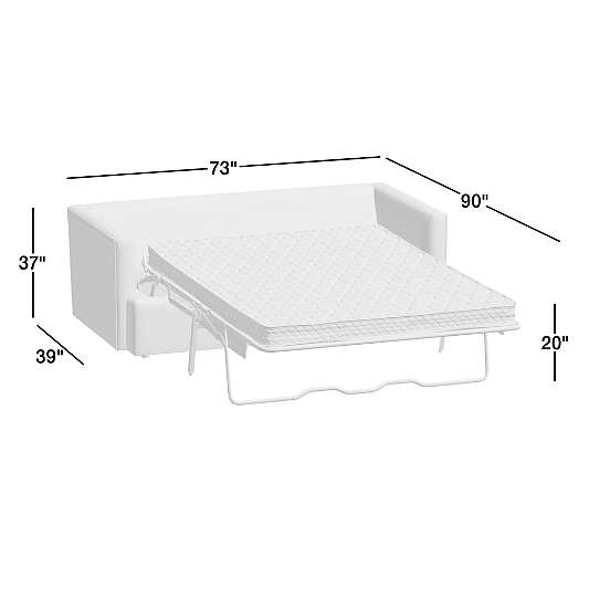 Lounge Leather Sleeper Sofa (49"-83")
