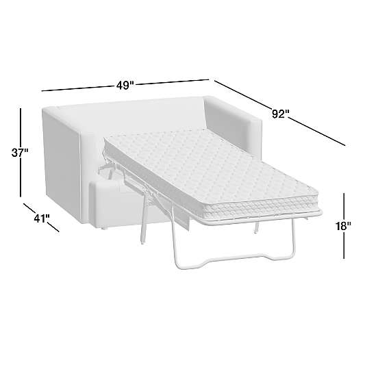 Lounge Leather Sleeper Sofa (49"-83")