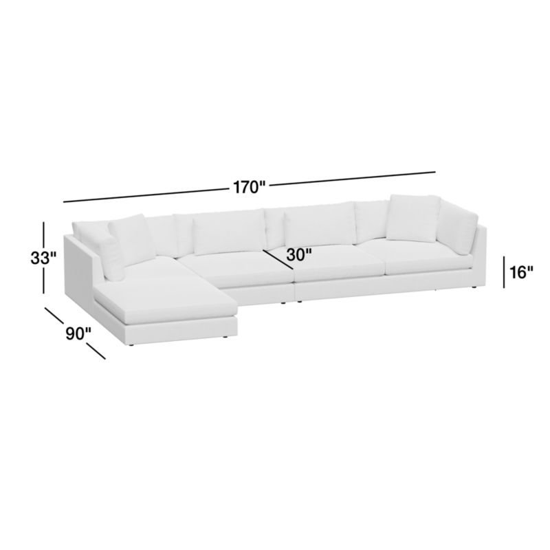 View Monterey Modular 4-Piece L-Shaped Sectional Sofa - image 3 of 22